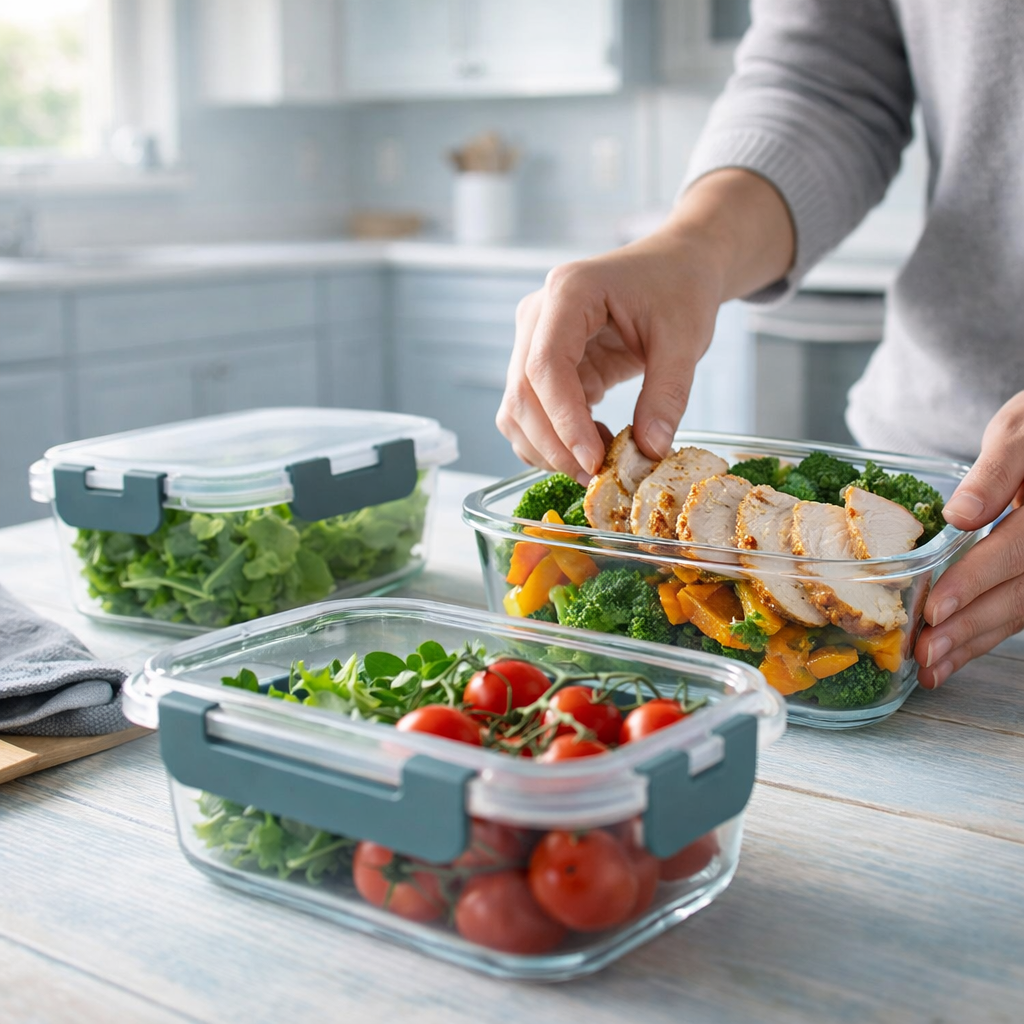 10-Pack Glass Lunch Containers Set